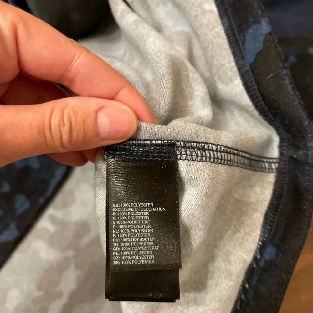 The North Face Blue Camo Quarter Zip Size L